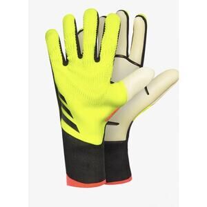 New Adidas Predator GL Pro PC Goalkeeper Gloves Yellow Black Mens Size 10 IQ4024